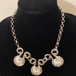 Paparazzi Hypnotized Silver-Tone Statement Necklace